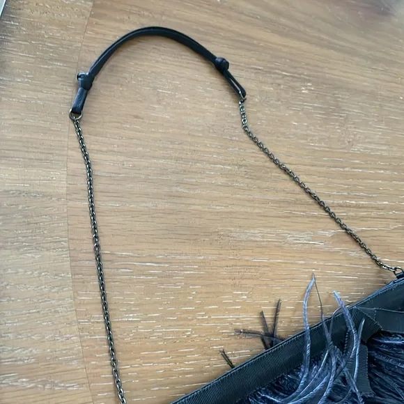 PRADA Piume Feather Satin Black Ostrich bag w/ auth card, rare/collectible - Picture 9 of 12